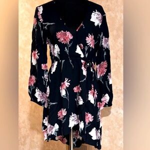 Band of Gypsies Floral Black Dress